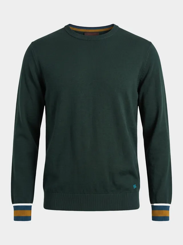 Markup Uomo Maglieria Maglione Girocollo Viscosa/Nylon Contrasti