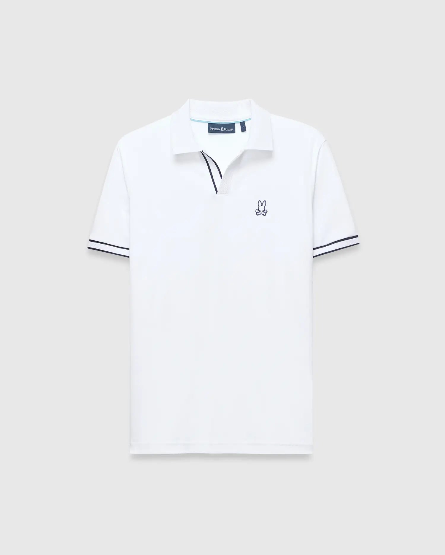Psycho Bunny Men's Polos MENS NASSER POLO - MT0100301 polo bianca in cotone Pima