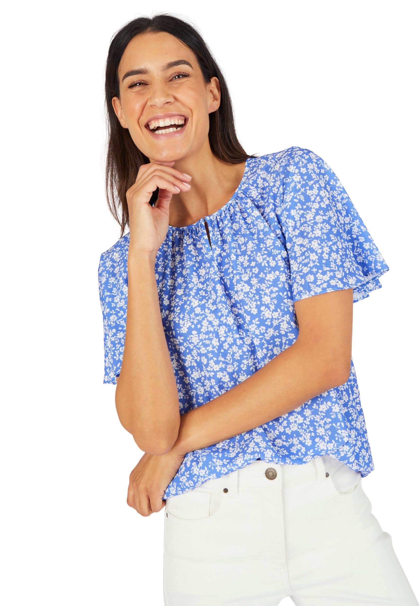 Damart Prêt-à-porter Blusa Crêpe rilegata rosa donna