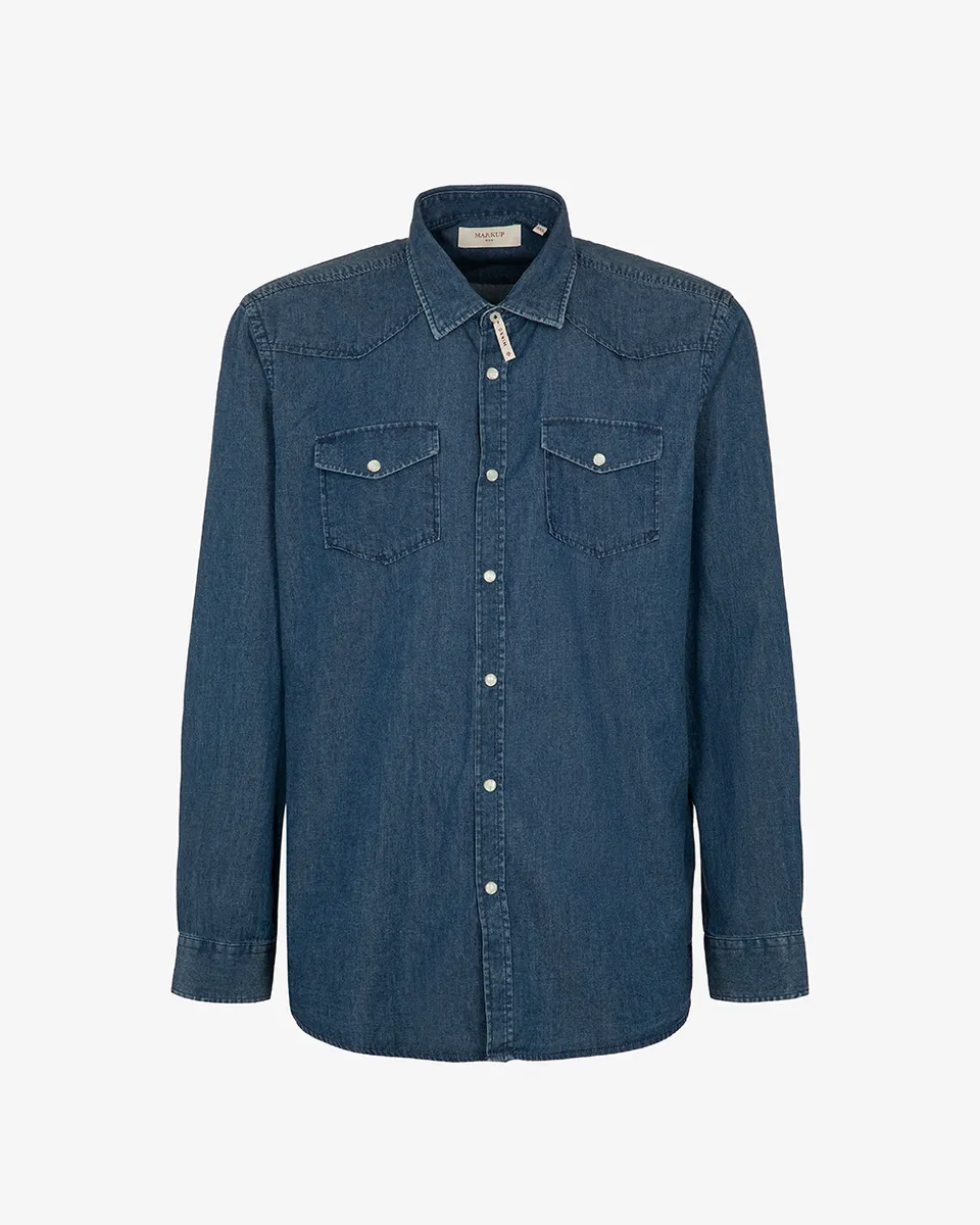 Markup Uomo Camicie Camicia manica lunga rodeo denim camicia