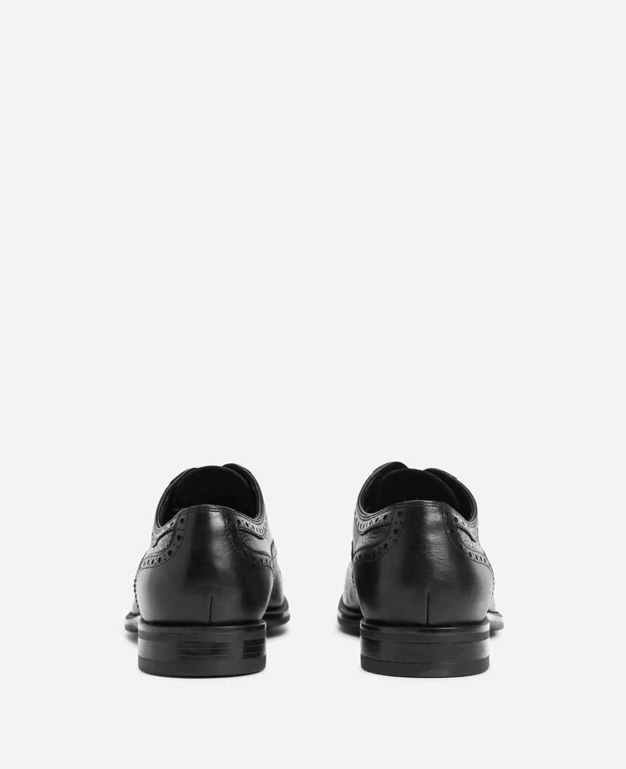 Kenneth Cole Reaction Shoes Futurepod Leather Lace-Up Oxford with Medallion Cap Toe scarpa nera