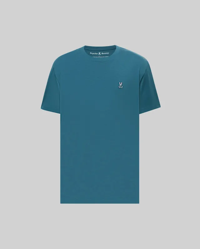 Psycho Bunny Men's Tees Classic Crew Neck Tee B6U014F200 maglietta blu cotone Pima