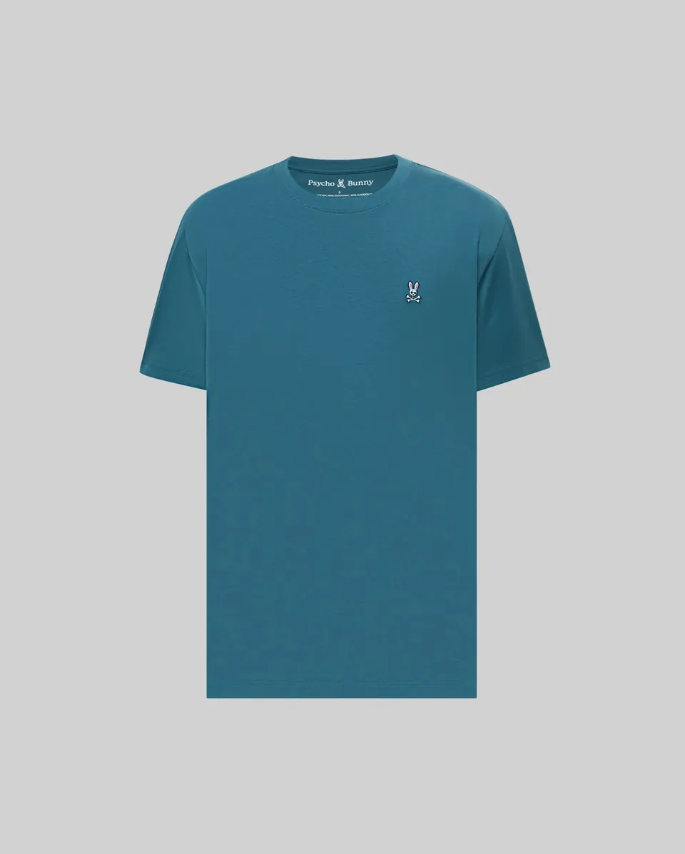 Psycho Bunny Men's Tees Classic Crew Neck Tee B6U014F200 maglietta blu cotone Pima