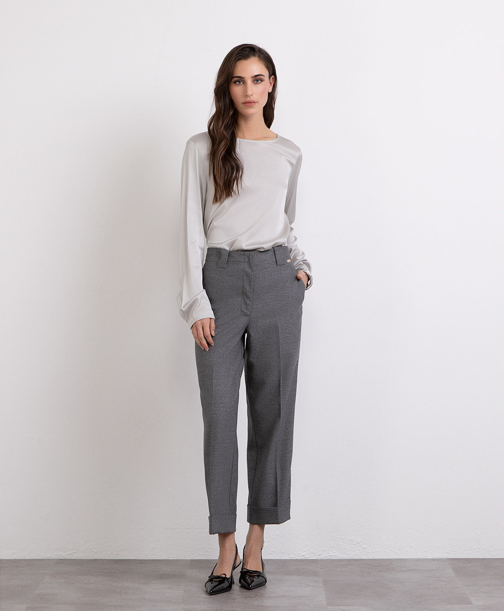 Markup Donna Jeans & Pantaloni Pantalone tessuto spinato lurex pantalone donna