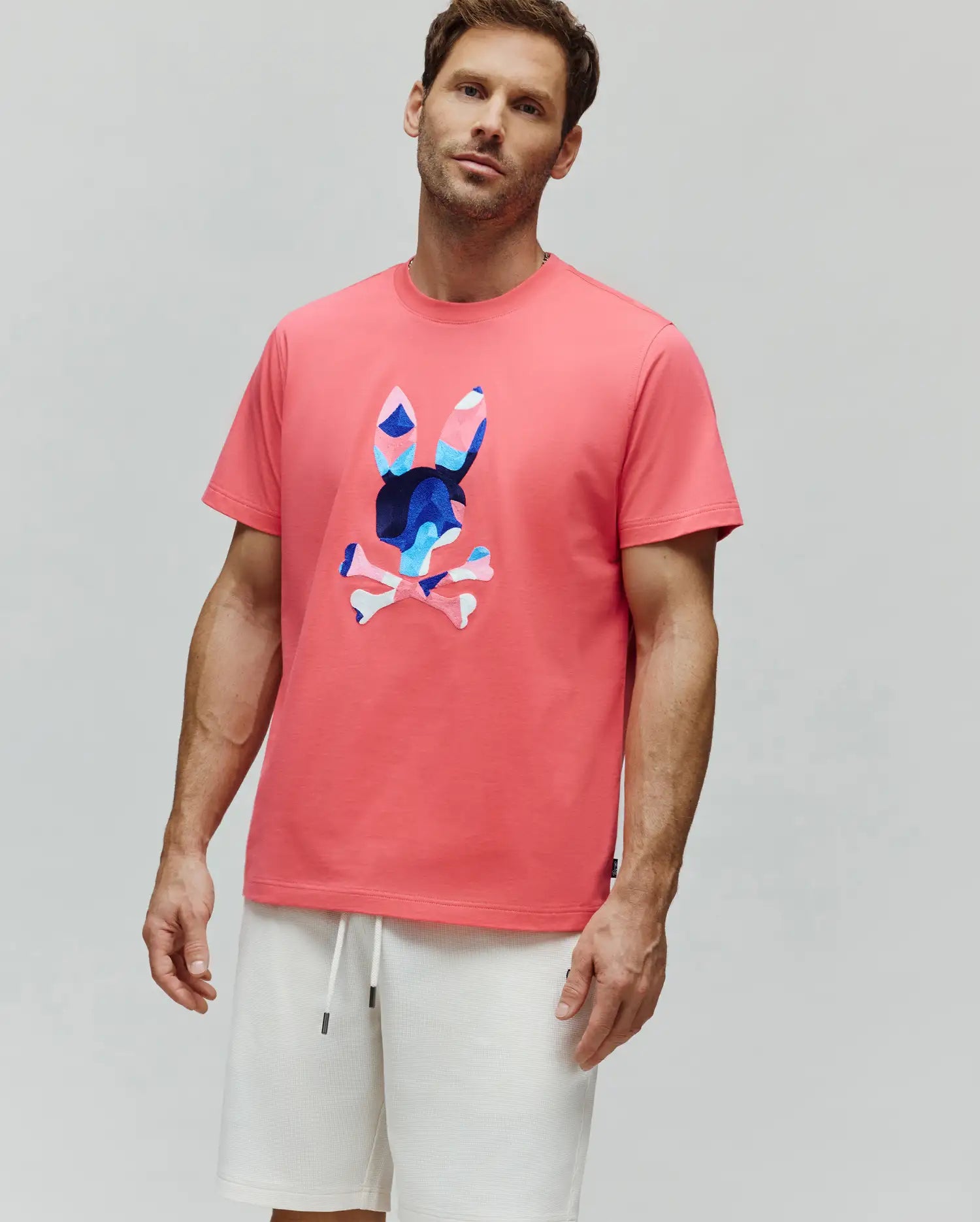 Psycho Bunny Men's Tees Ara Graphic Tee MT0200250 T-shirt corallo