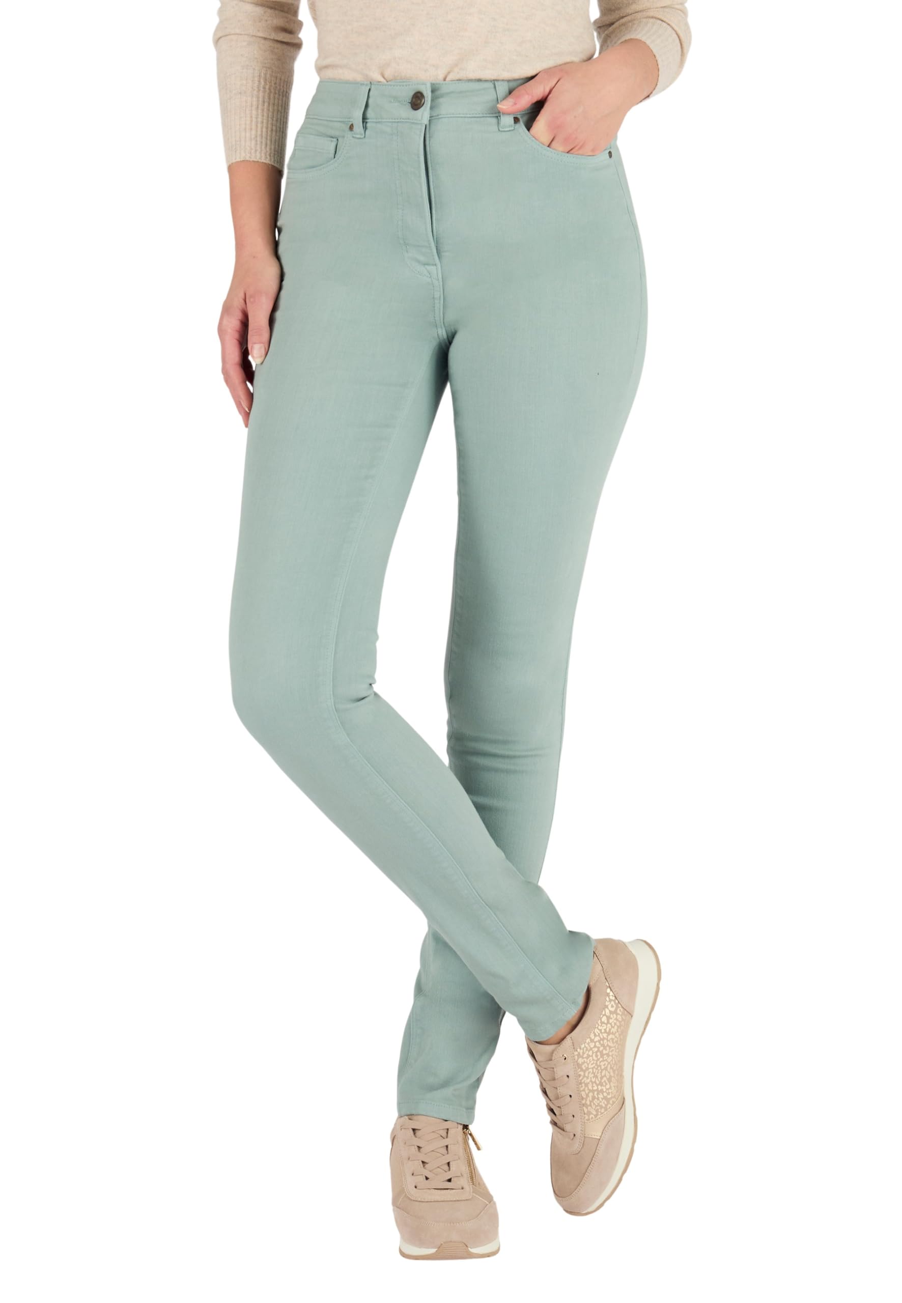 Damart Prêt-à-porter Slim Vita Alta, Donna jeans slim taglia 50 vita alta