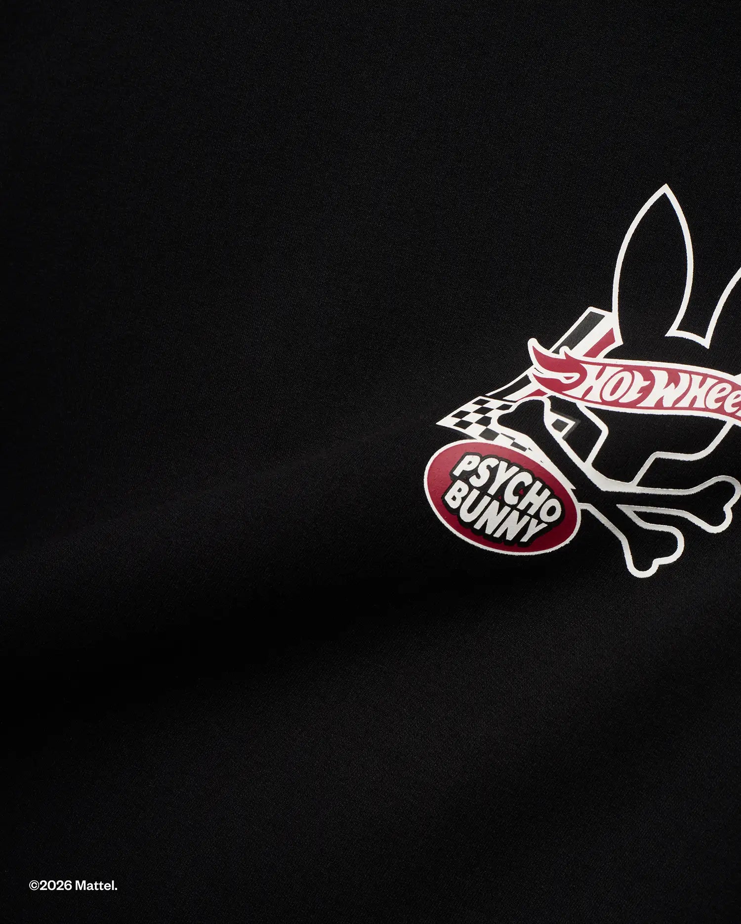 Psycho Bunny Men's Sweatshirts & Hoodies Hot Wheels Men's Pullover Hoodie felpa nera