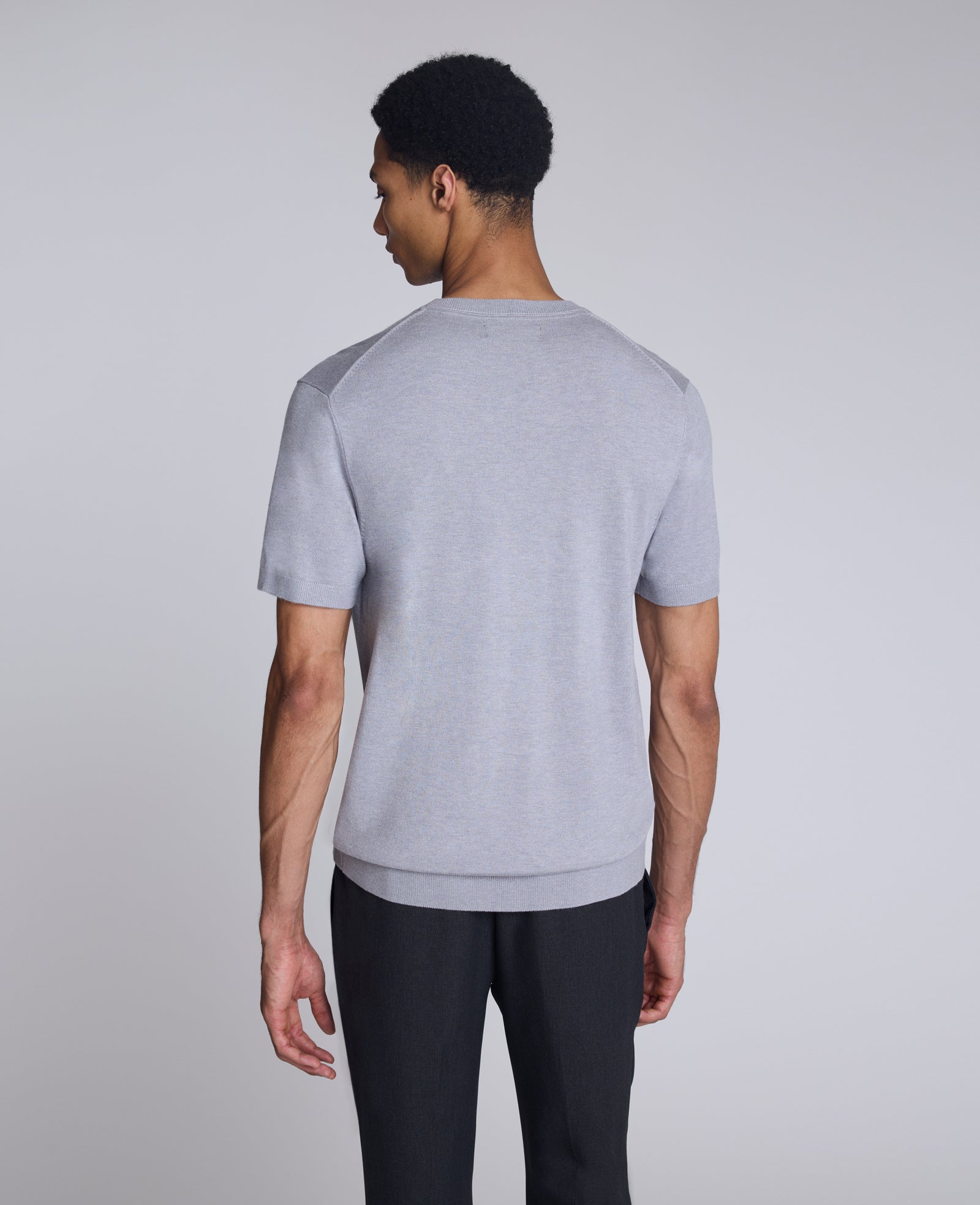 Kenneth Cole Reaction Clothing Sweater Tee maglia grigia uomo viscosa