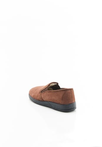 Damart Calzature pantofole da uomo in lana marroni taglia 44