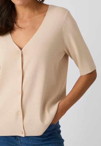 Damart Prêt-à-porter gilet donna marrone beige 38-44 viscosa