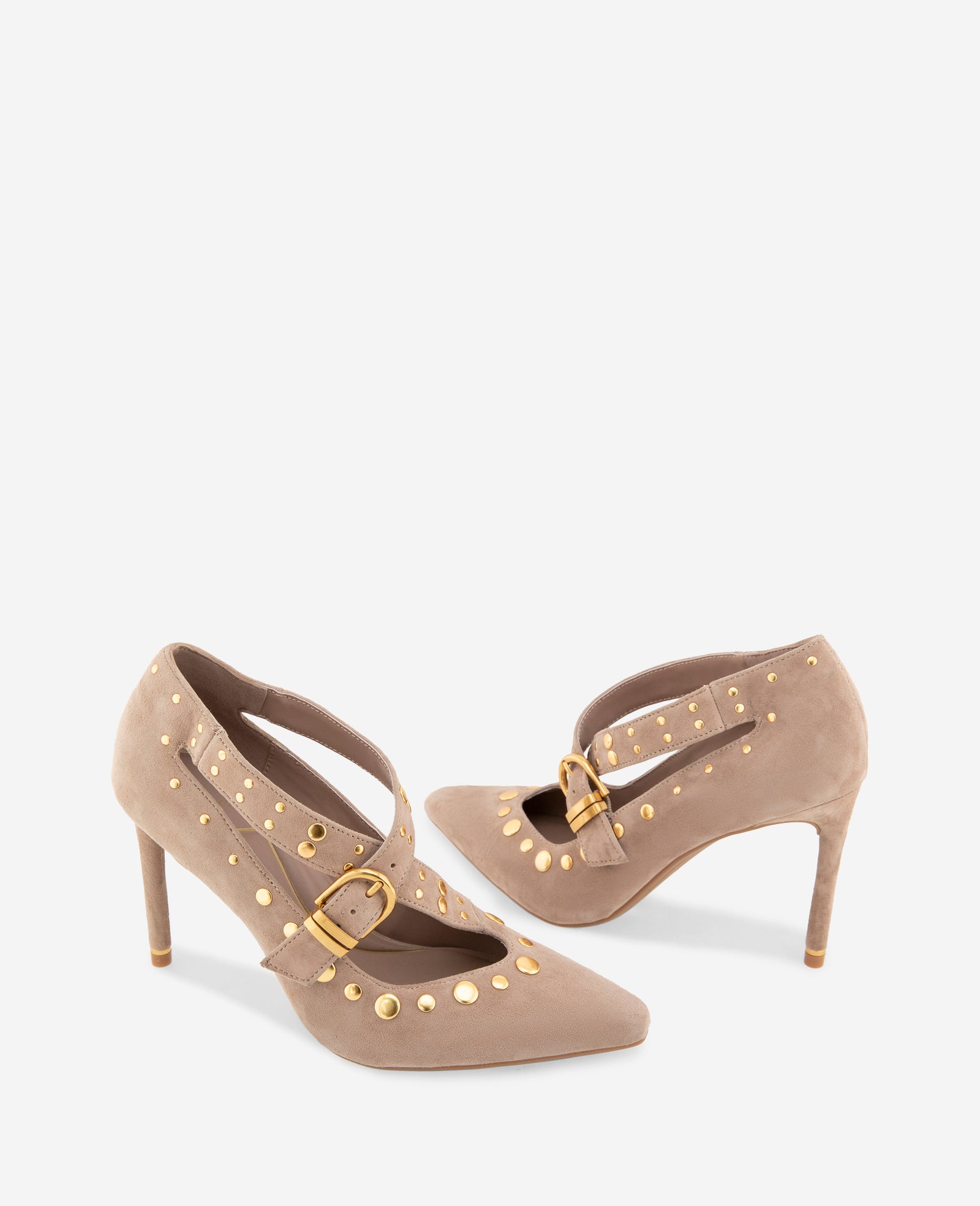 Kenneth Cole Reaction Shoes Qupid Suede X Band Studded Pump décolleté almond suede