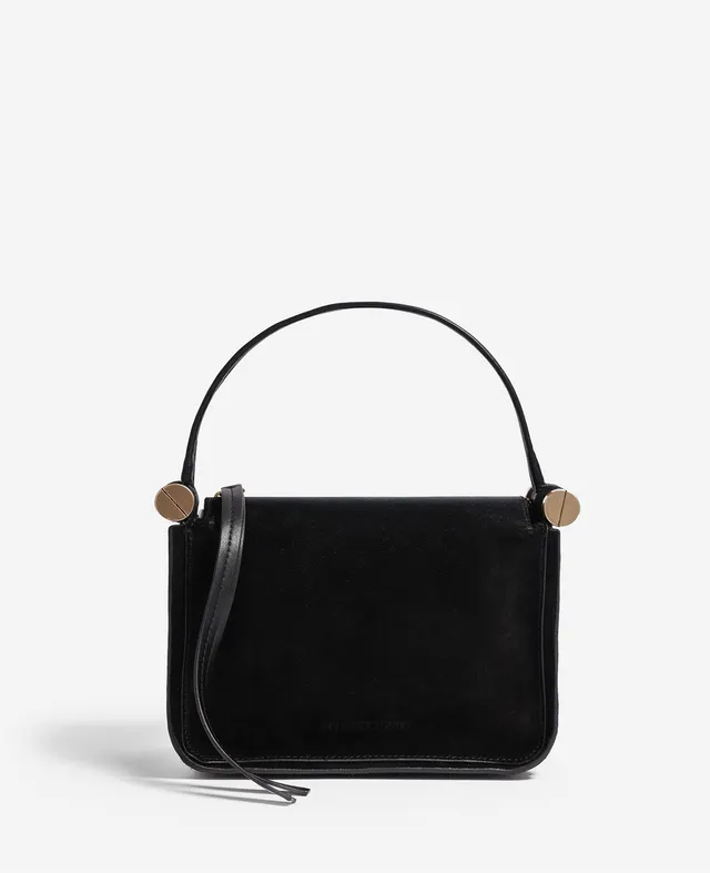 Kenneth Cole Reaction Highline Small Suede Top Handle Bag borsa nera