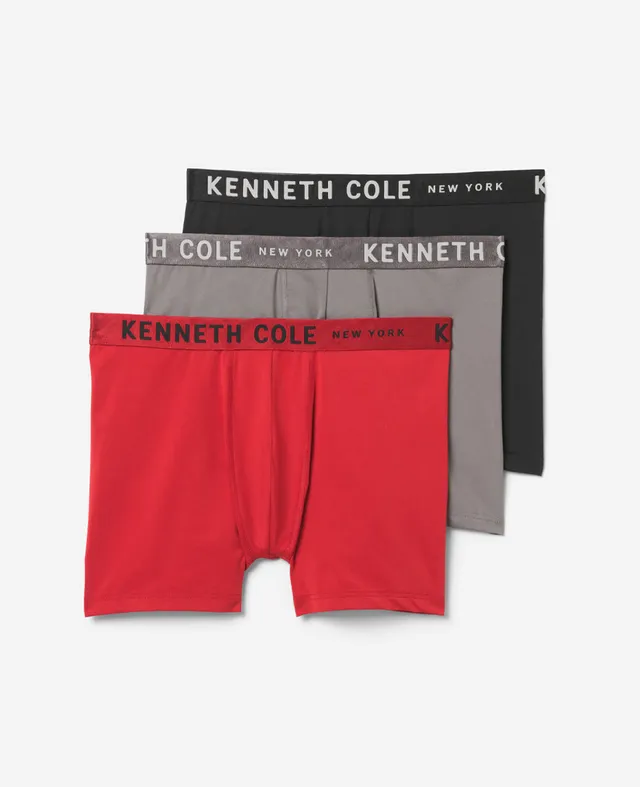 Kenneth Cole Reaction Clothing Micro Stretch boxer brief 3 pezzi cotone nero rosso grigio