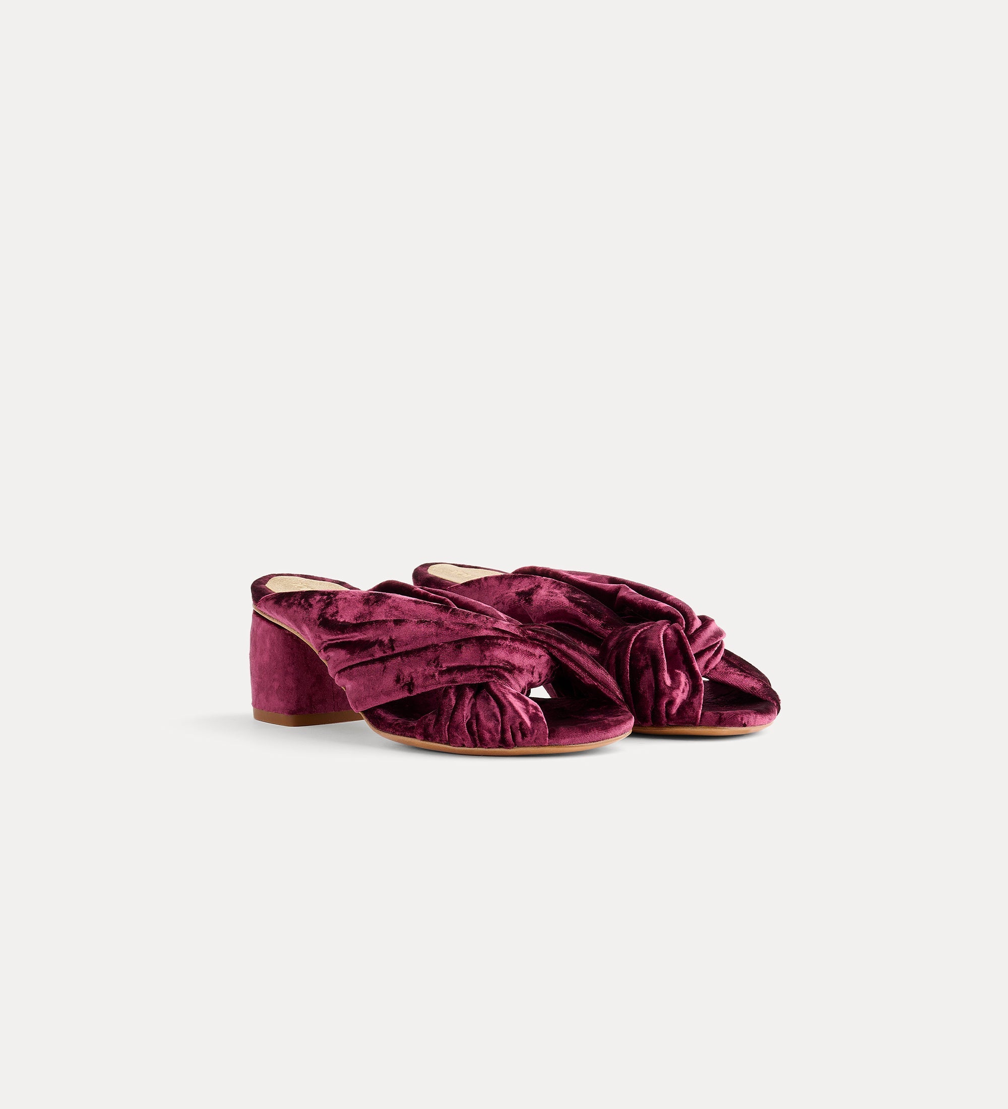 Forte scarpe velvet criss-cross sandals ruby sandali in velluto