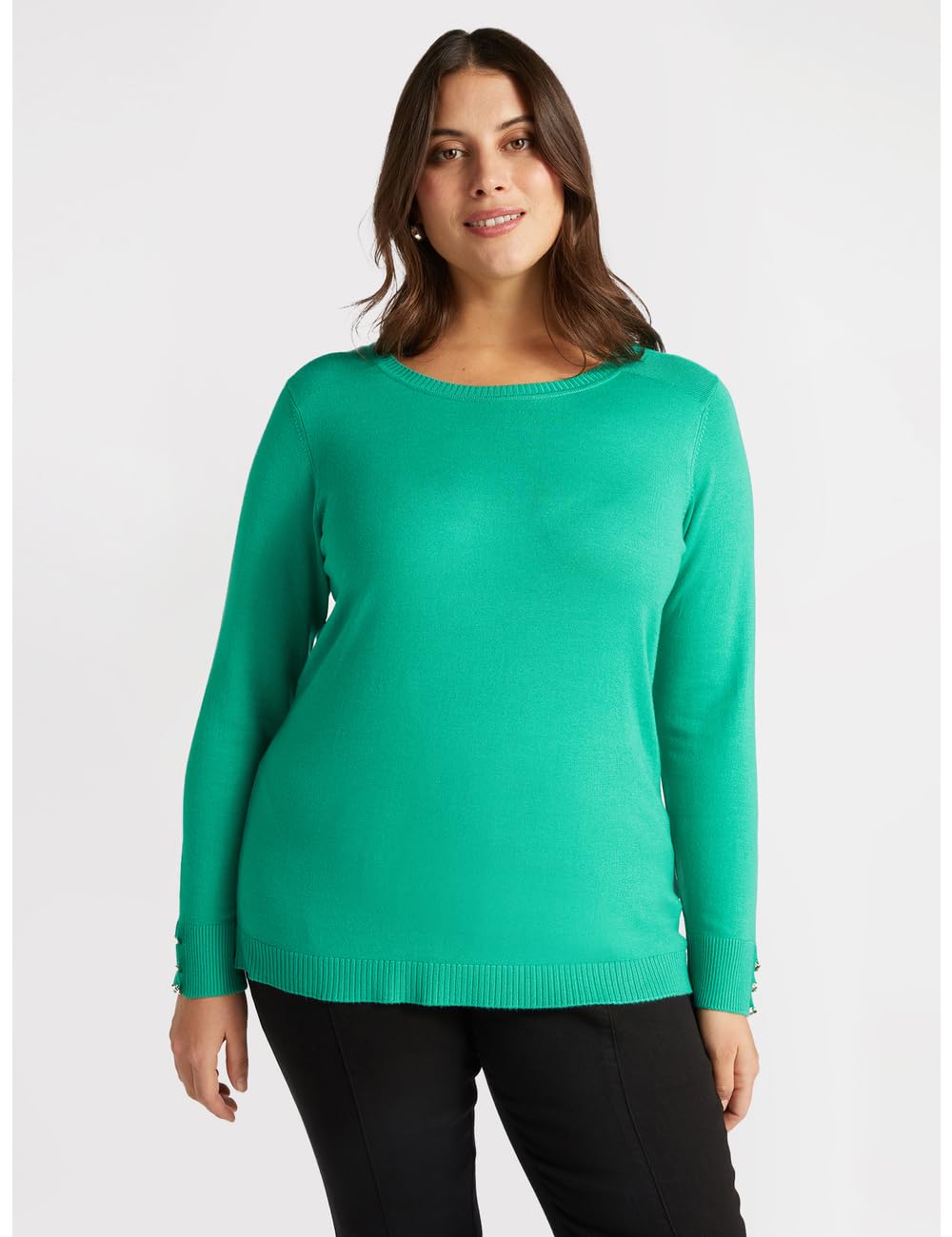 Fiorella Rubino Maglie e felpe Maglia con Viscosa LENZING ECOVERO maglia verde acqua S Plus
