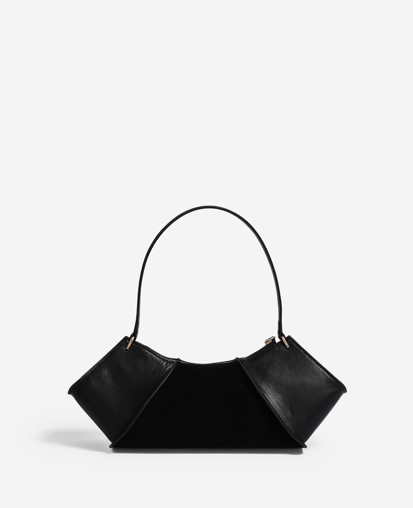 Kenneth Cole Reaction Bags Crosby Suede Shoulder Bag borsa nera in pelle
