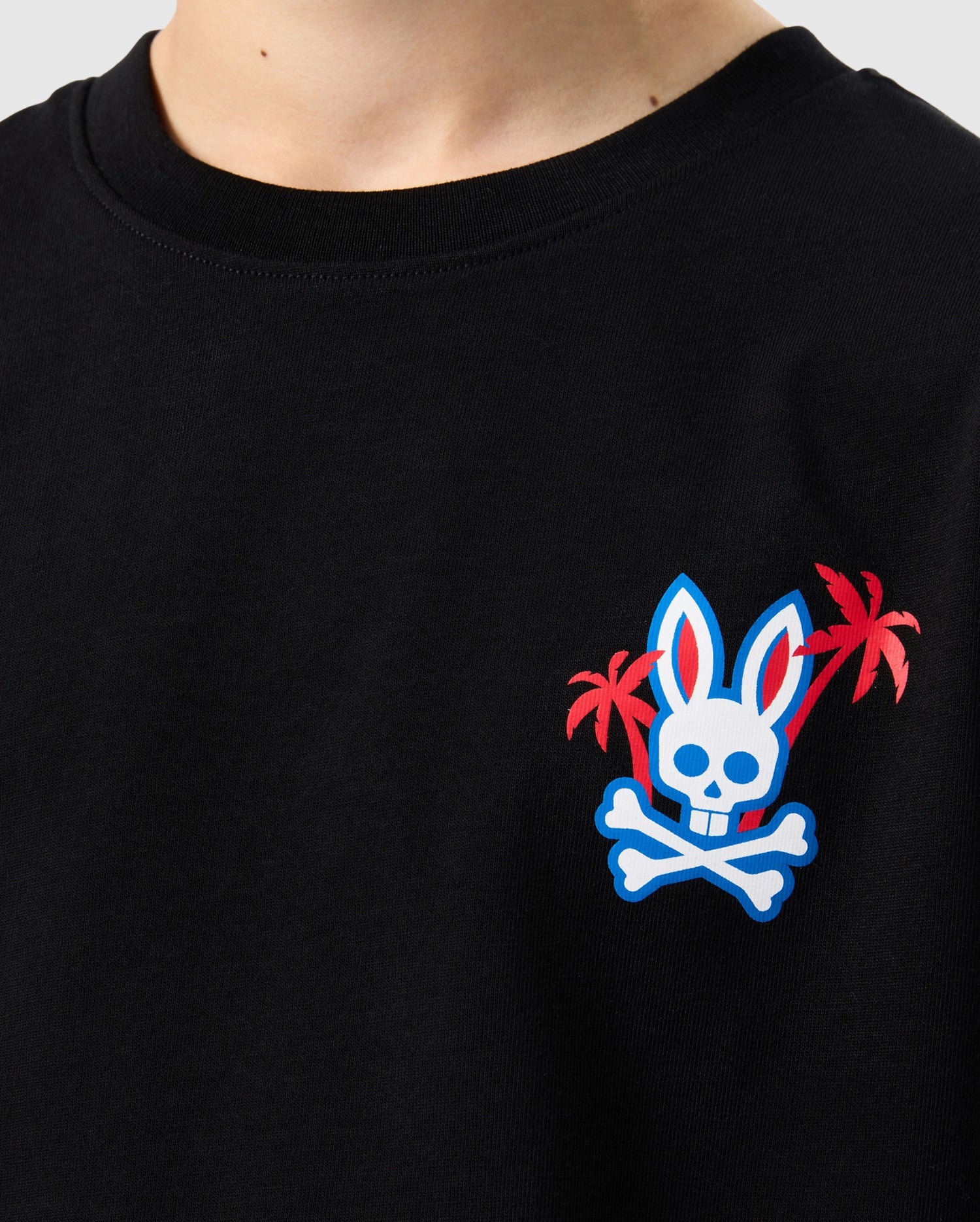 Psycho Bunny Kids Tees Los Angeles City Tee T-shirt nera bambino