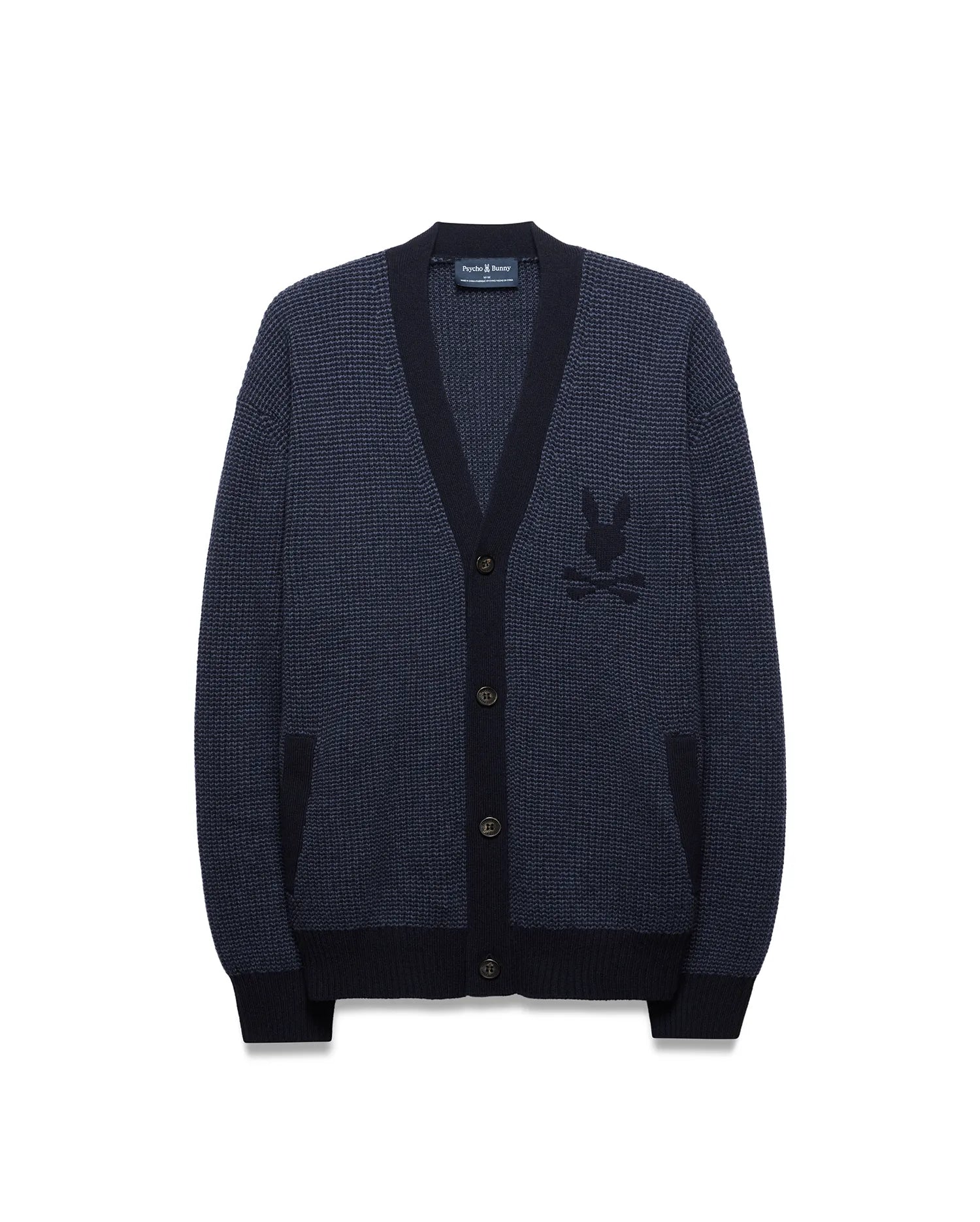Psycho Bunny Men's Sweatshirts & Hoodies Men's Atkinson Wool Cardigan cardigan blu lana