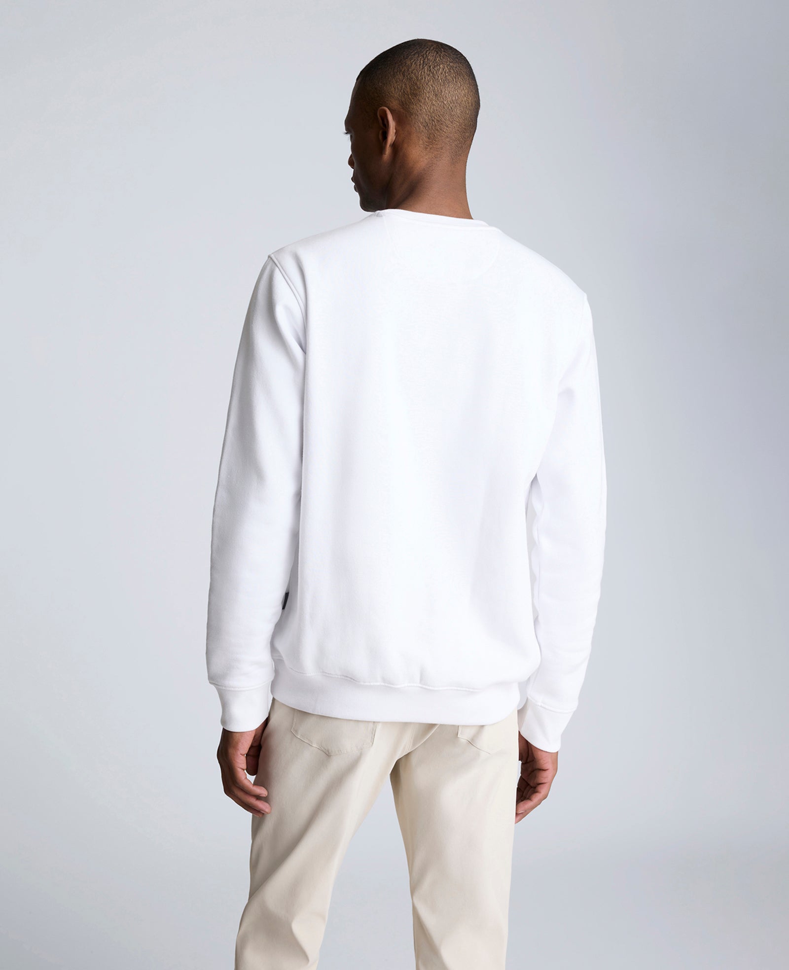 Kenneth Cole Reaction Clothing Kenneth Cole Embroidered Logo Sweatshirt felpa bianca – logo ricamato