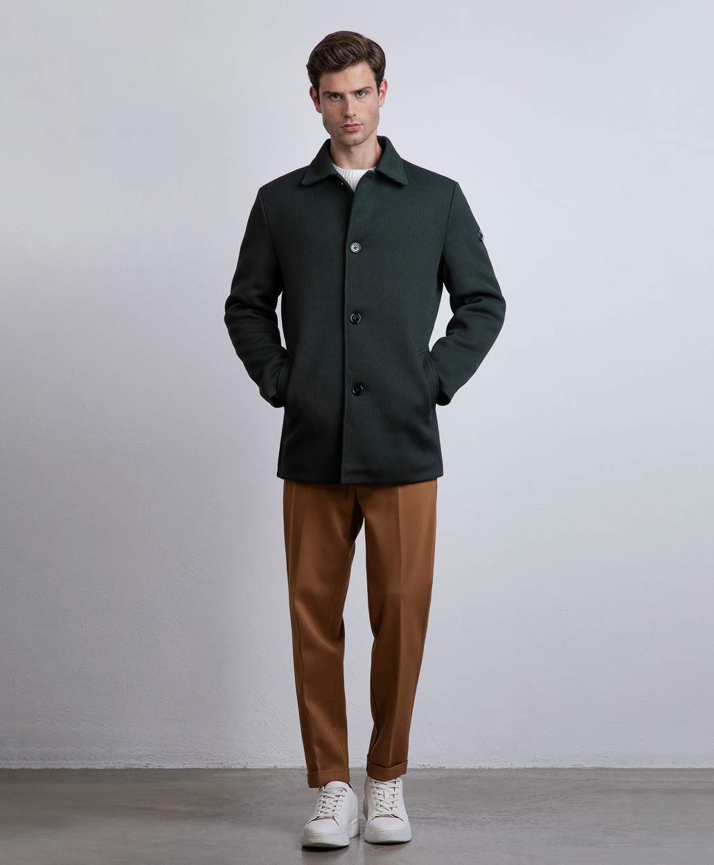 Markup Uomo Cappotti Cappotto in maglia da uomo