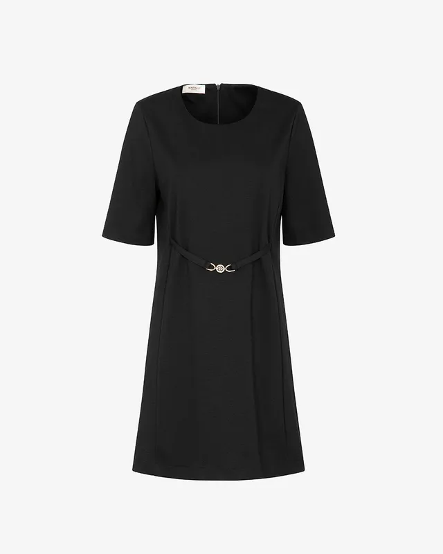 Markup Donna Vestiti Abito punto milano con applicazione