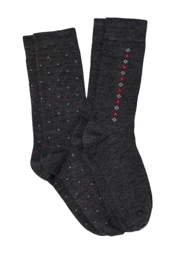 Damart Thermolactyl set 2 paia calzini uomo grigio melange 42-44 lana