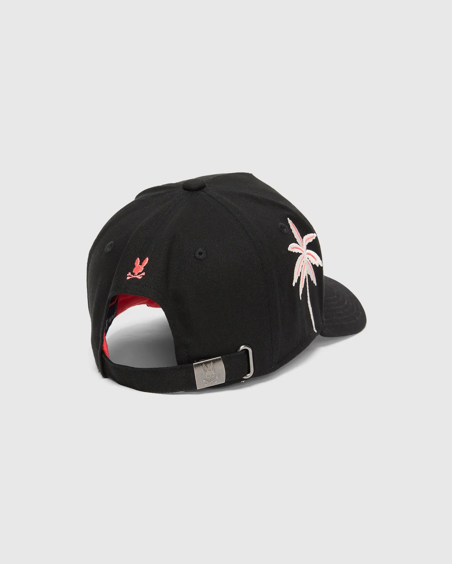 Psycho Bunny Accessories Brad Trucker Cap cappellino nero regolabile in cotone