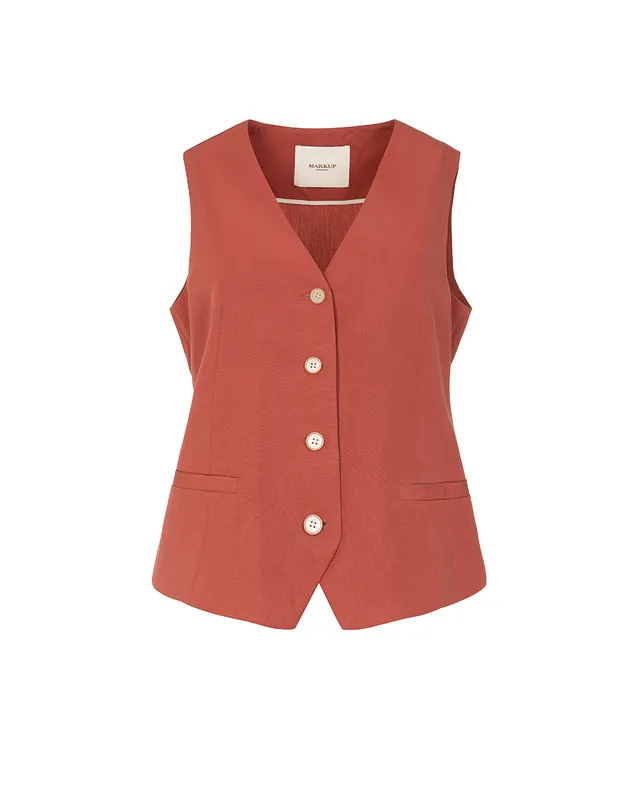 Markup Donna Giacche & Giubbotti Gilet in misto lino