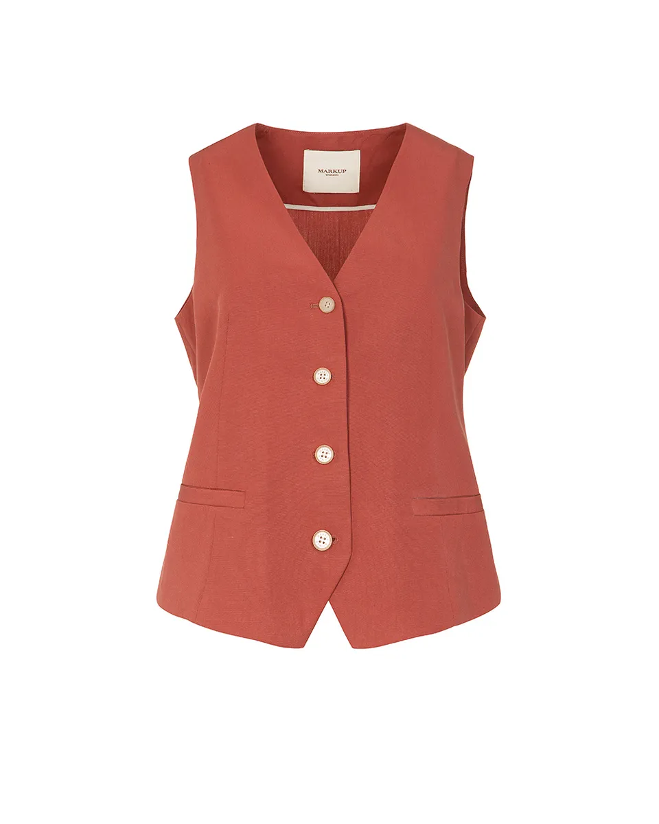 Markup Donna Giacche & Giubbotti Gilet in misto lino