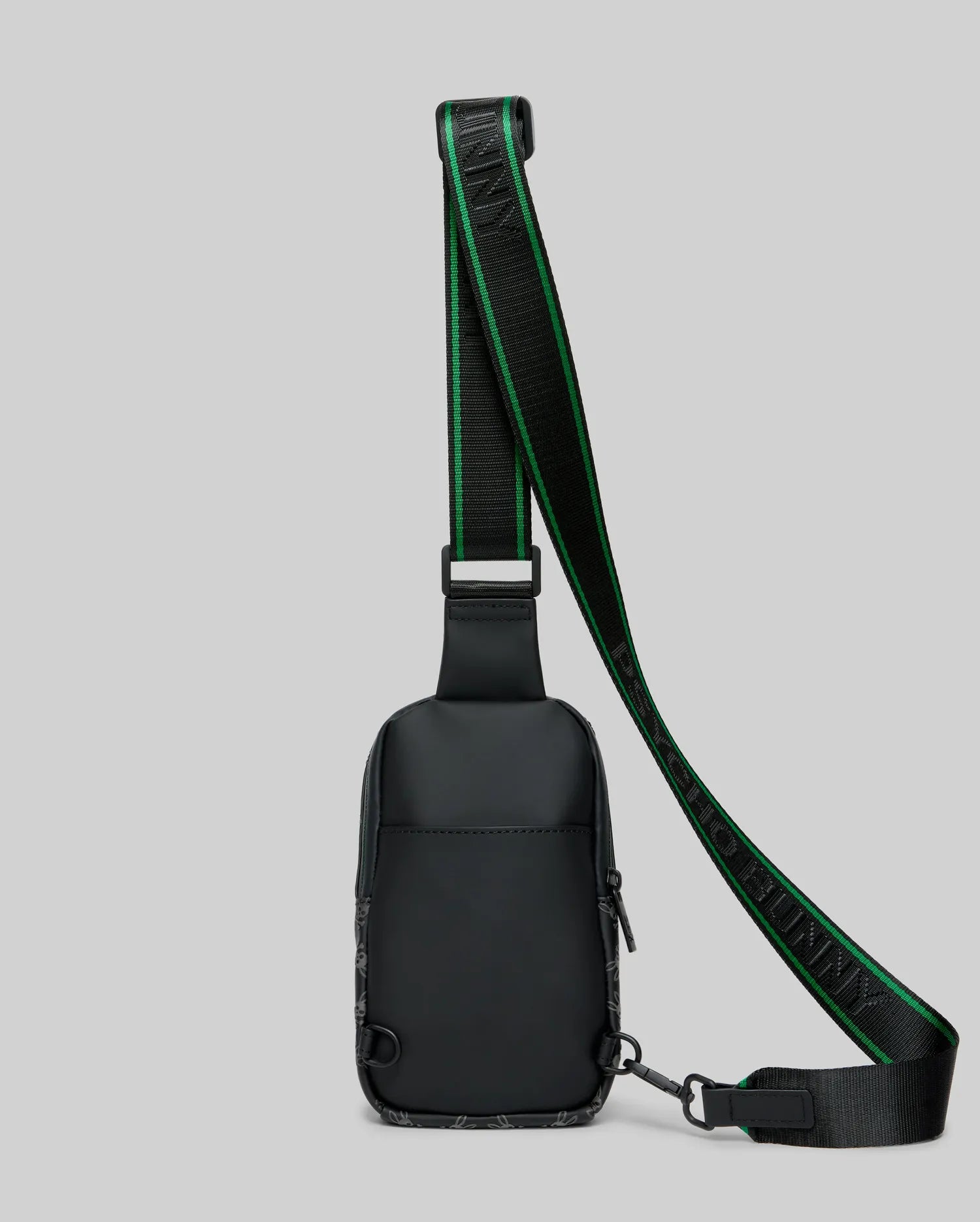 Psycho Bunny Accessories Rubberized Crossbody borsa a tracolla nera