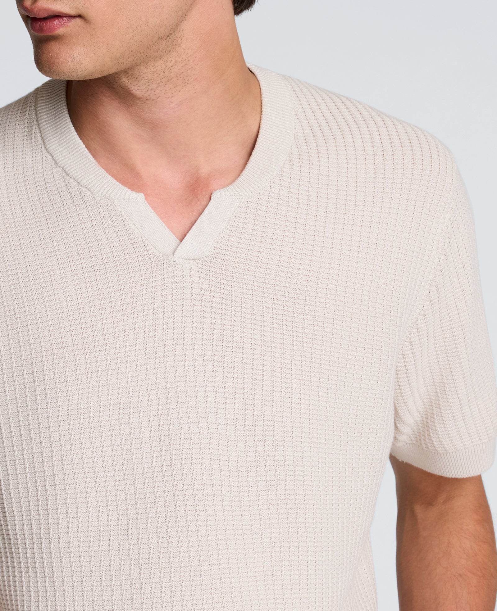Kenneth Cole Reaction Johnny Collar Henley Sweater maglia uomo in cotone