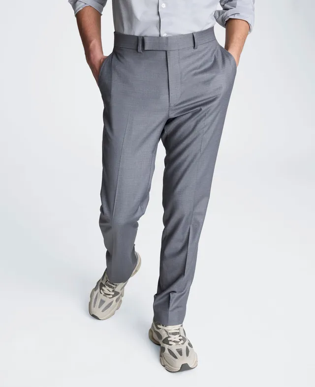 Kenneth Cole Reaction Clothing Stretch Suit Separate Pant pantaloni grigio chiaro stretch