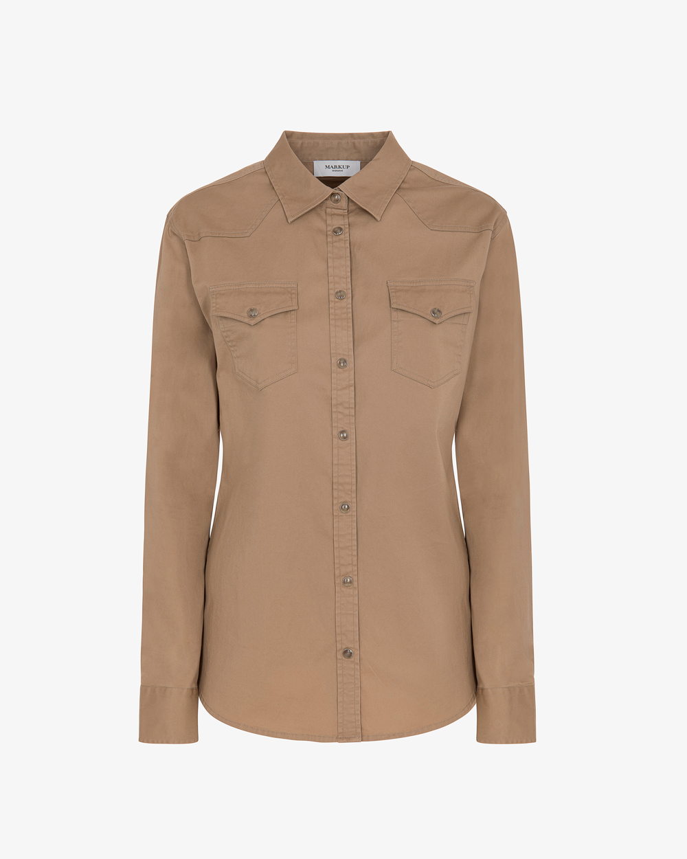 Markup Donna Camicie & Bluse Camicia in bull con tasche applicate