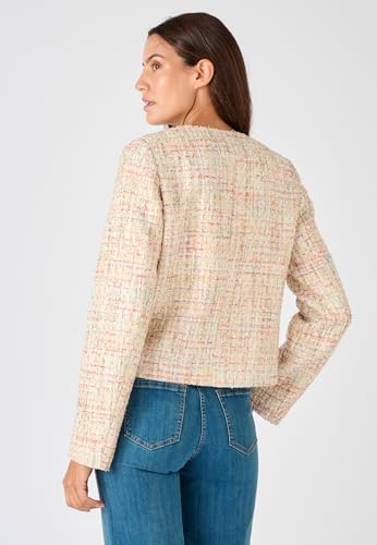 Damart Prêt-à-porter giacca effetto tweed donna 52 giallo multicolore