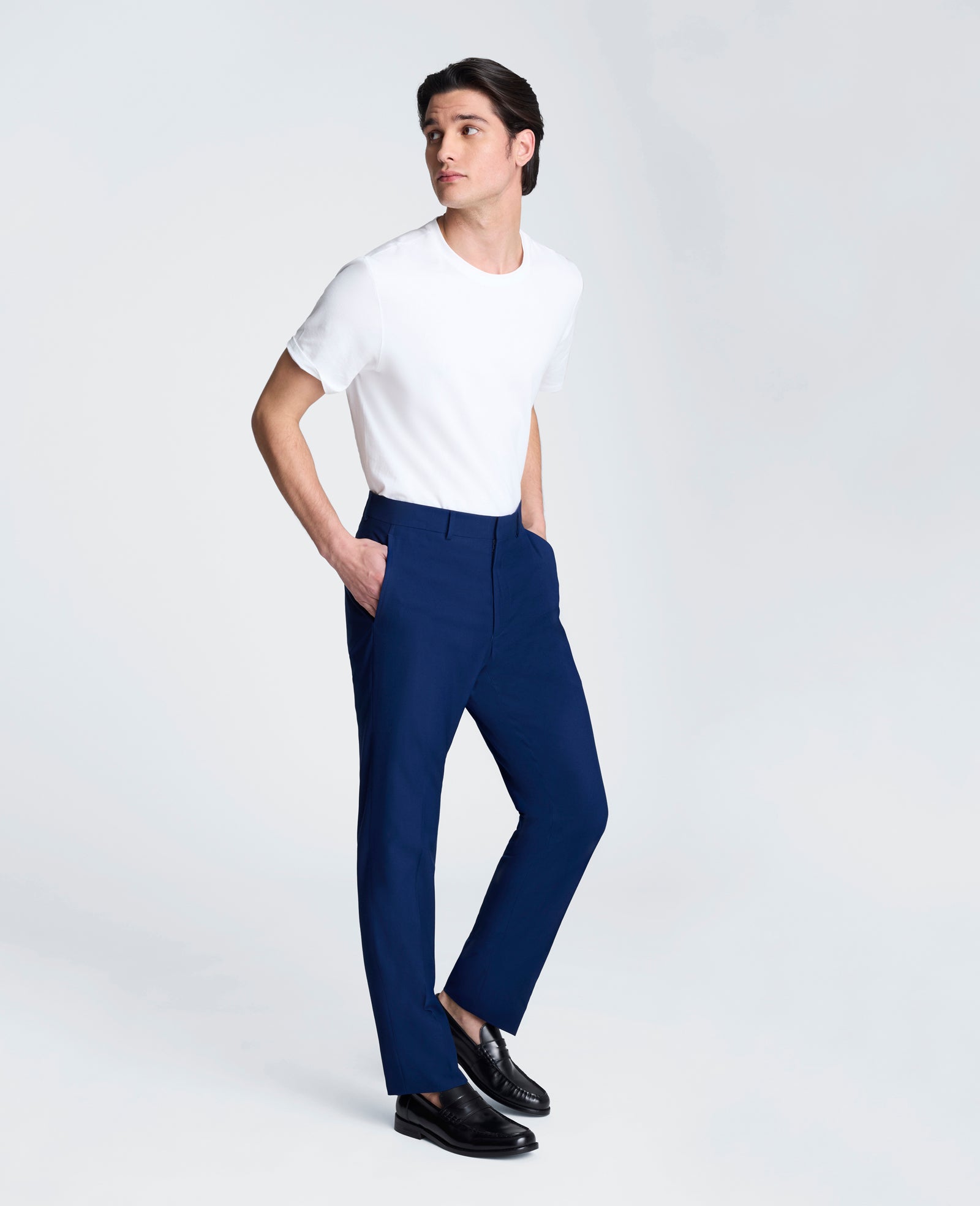 Kenneth Cole Reaction Clothing Stretch Suit Separate Pant pantaloni blu elasticizzati