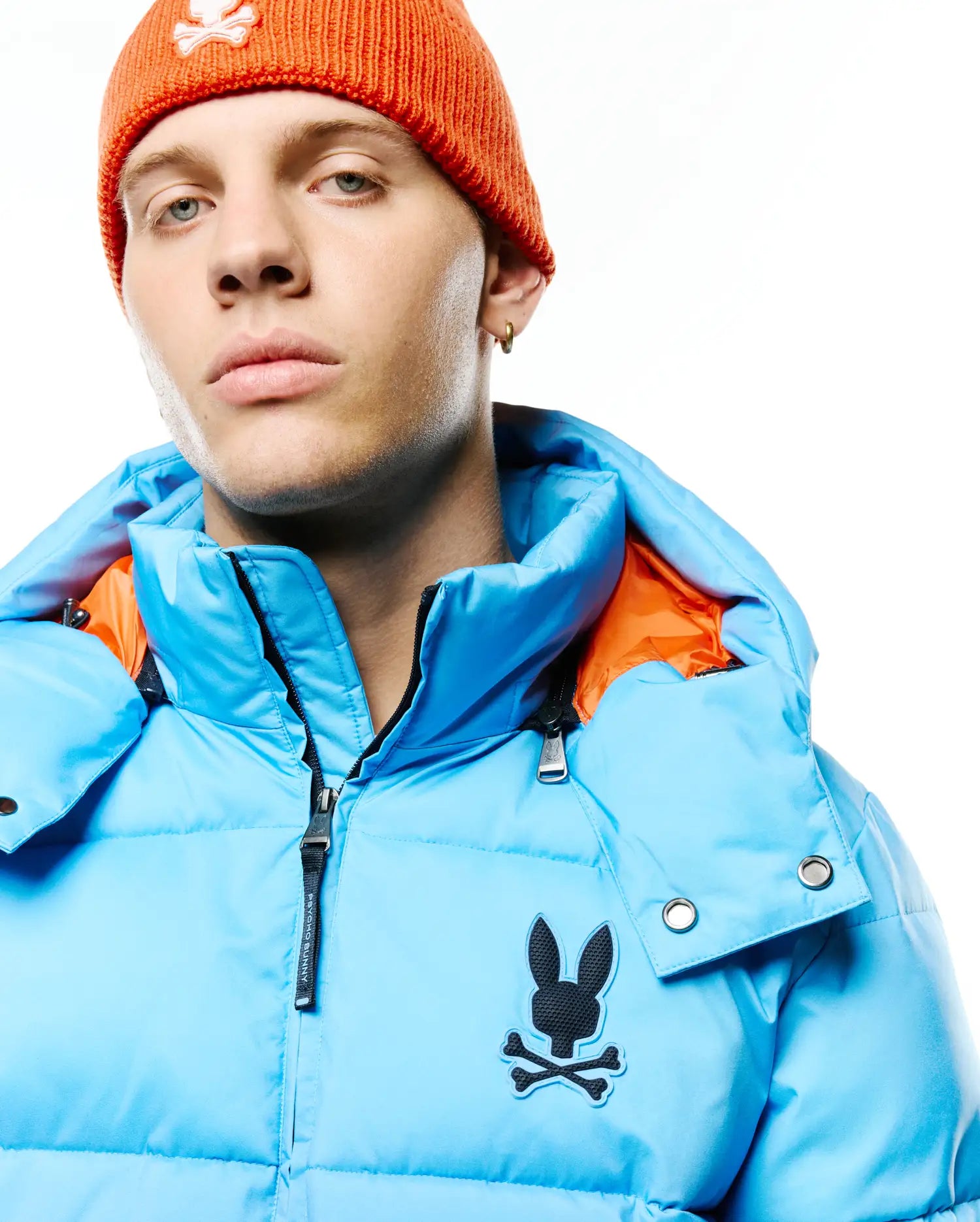 Psycho Bunny Jackets MEN'S SOLAN PUFFER JACKET MO1100091 giacca blu sfumata