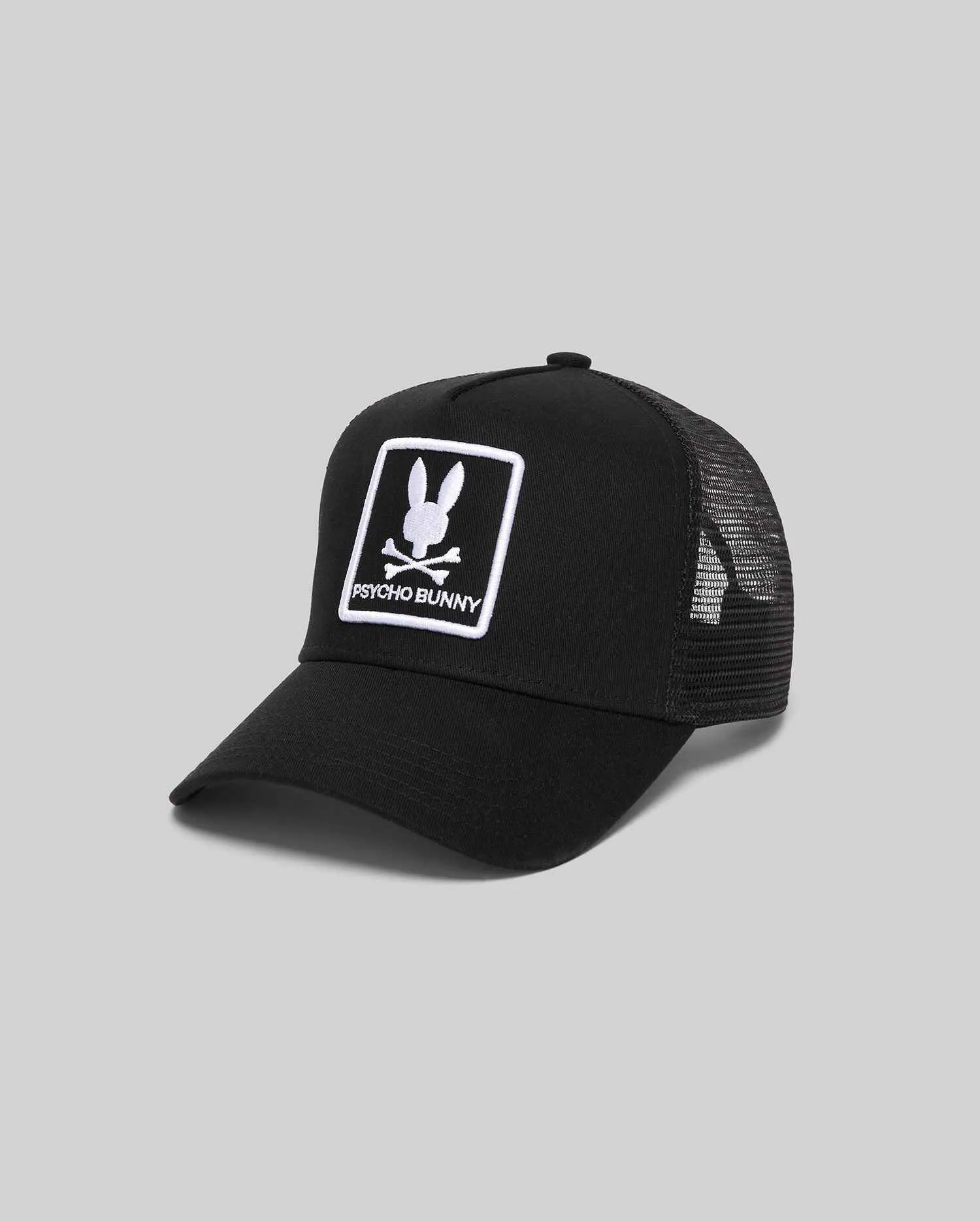 Psycho Bunny Kids Accessories Adamo cappellino trucker nero