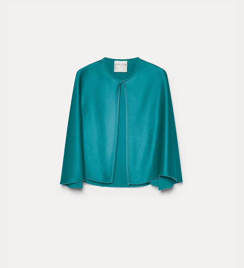 Forte cappelli e sciarpe mantella in envers satin jade