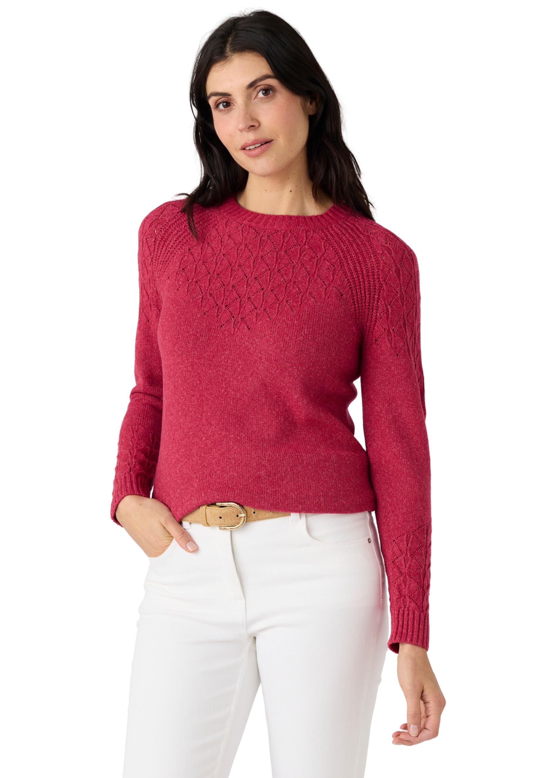 Damart Prêt-à-porter Maglione Maglia Fantasia maglione rosso ciliegia