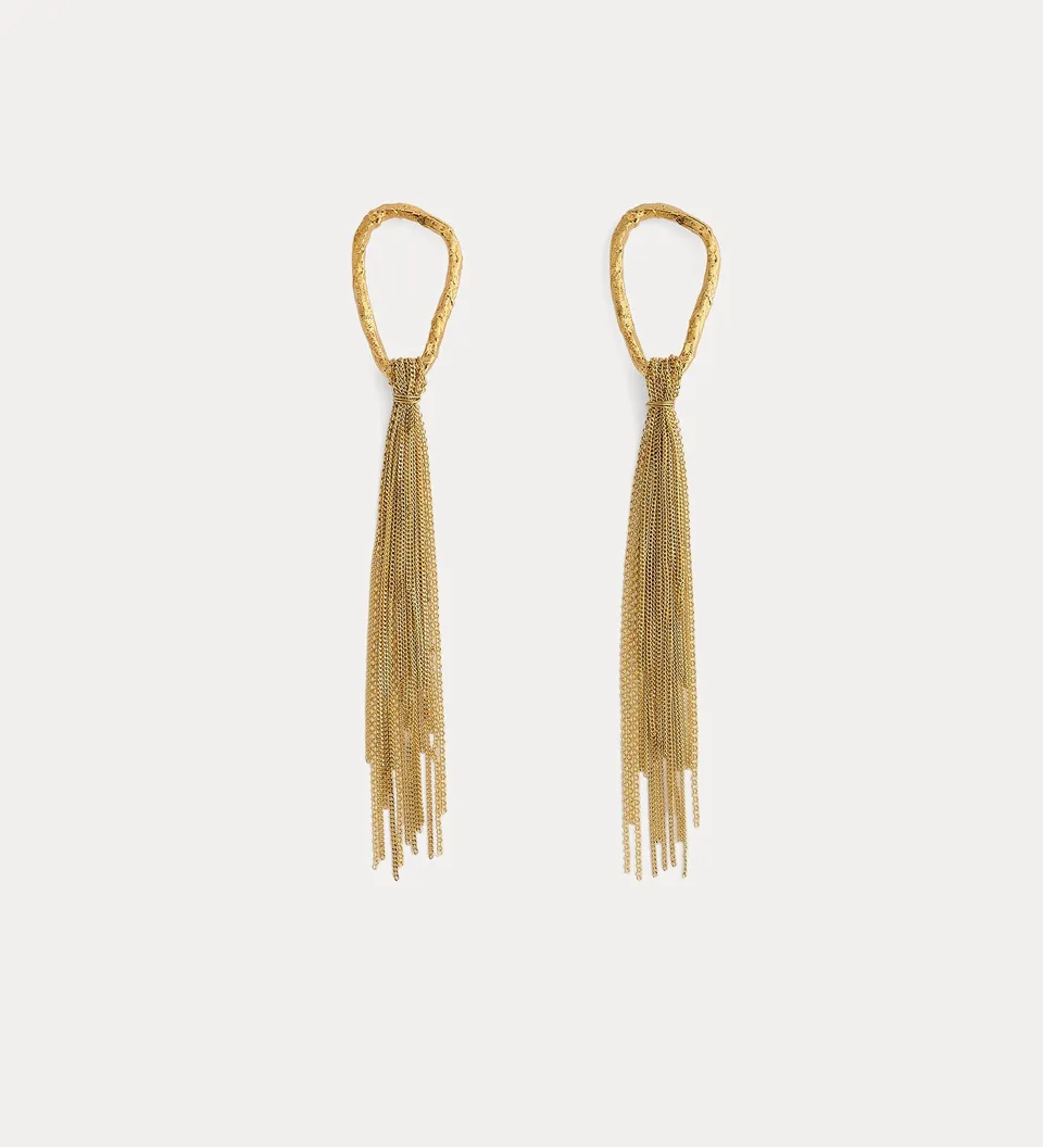 Forte gioielli sculptural earrings with fringing orecchini oro