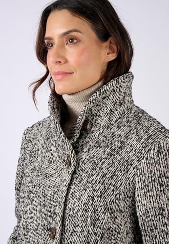Damart Thermolactyl cappotto misto lana donna nero stampato 52