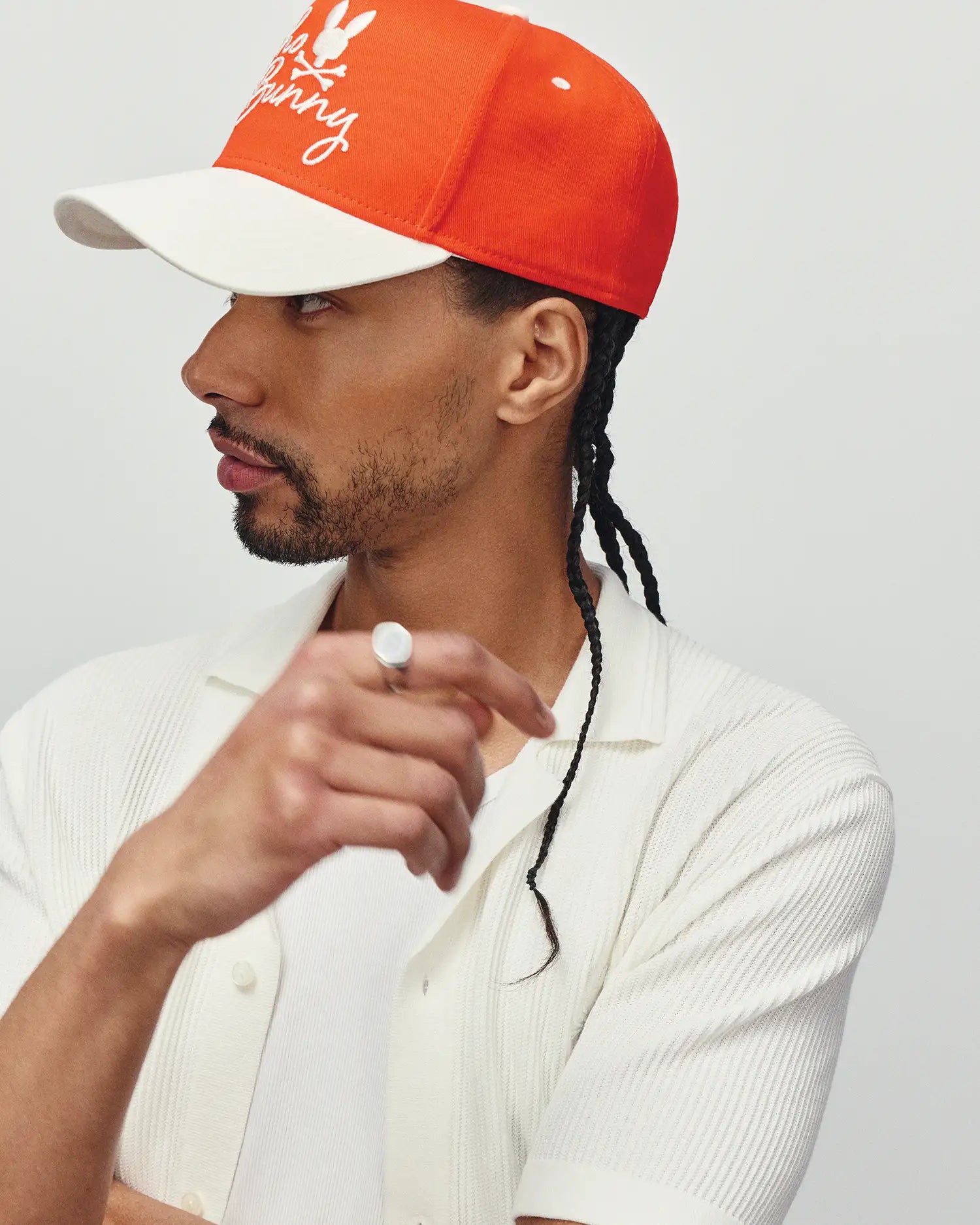 Psycho Bunny Accessories Sable A-Frame Trucker Cap cappellino rosso cotone