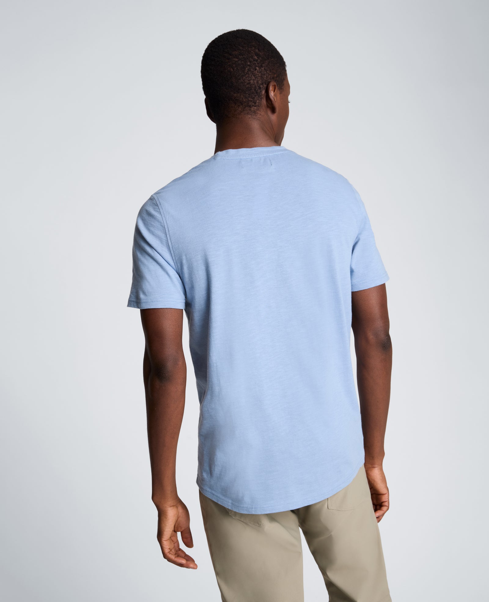 Kenneth Cole Reaction Clothing Crew Neck Tee with Pocket T-shirt blu con taschino