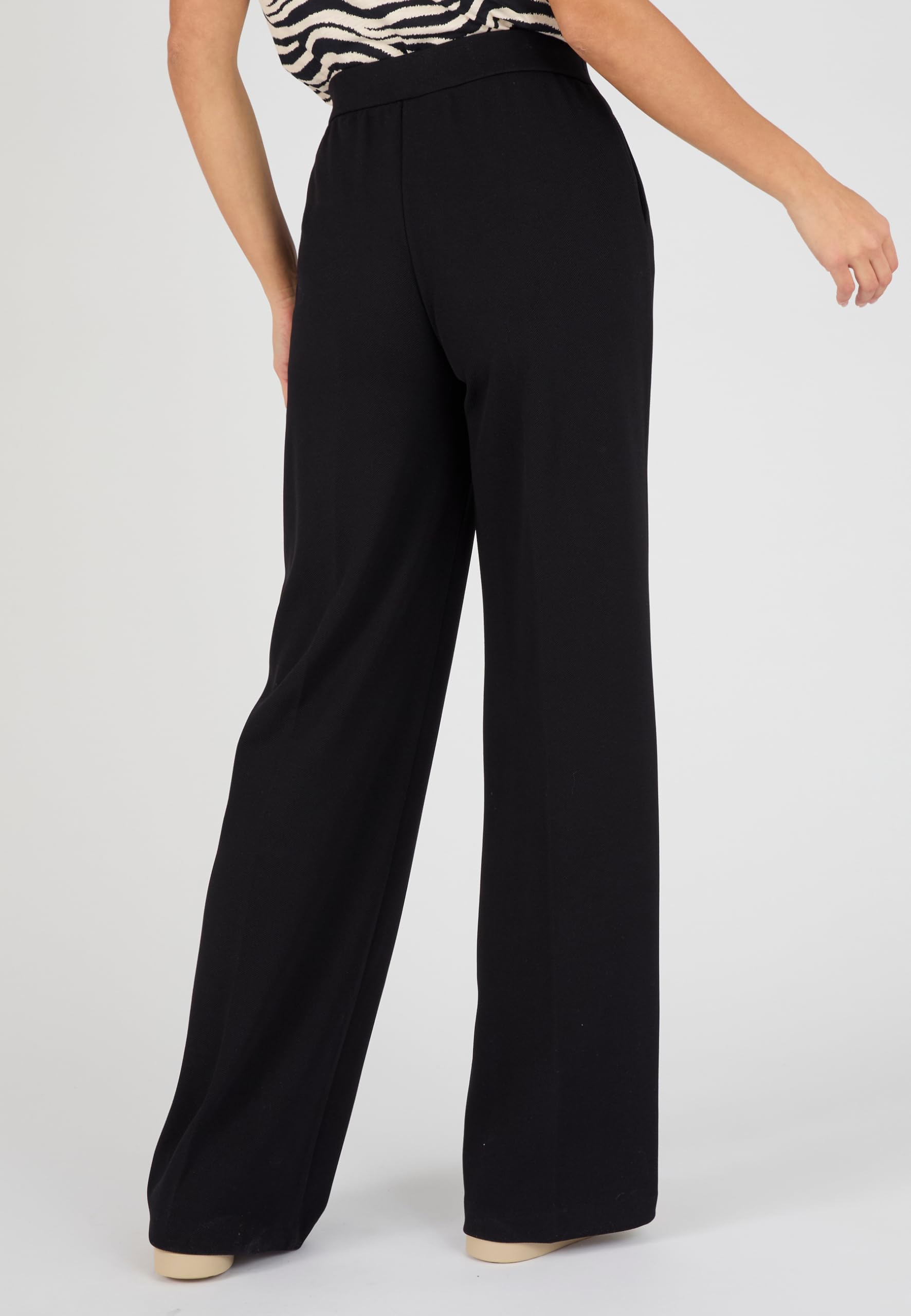 Damart Prêt-à-porter Pantaloni in maglia Pantaloni Nero a vita elastica