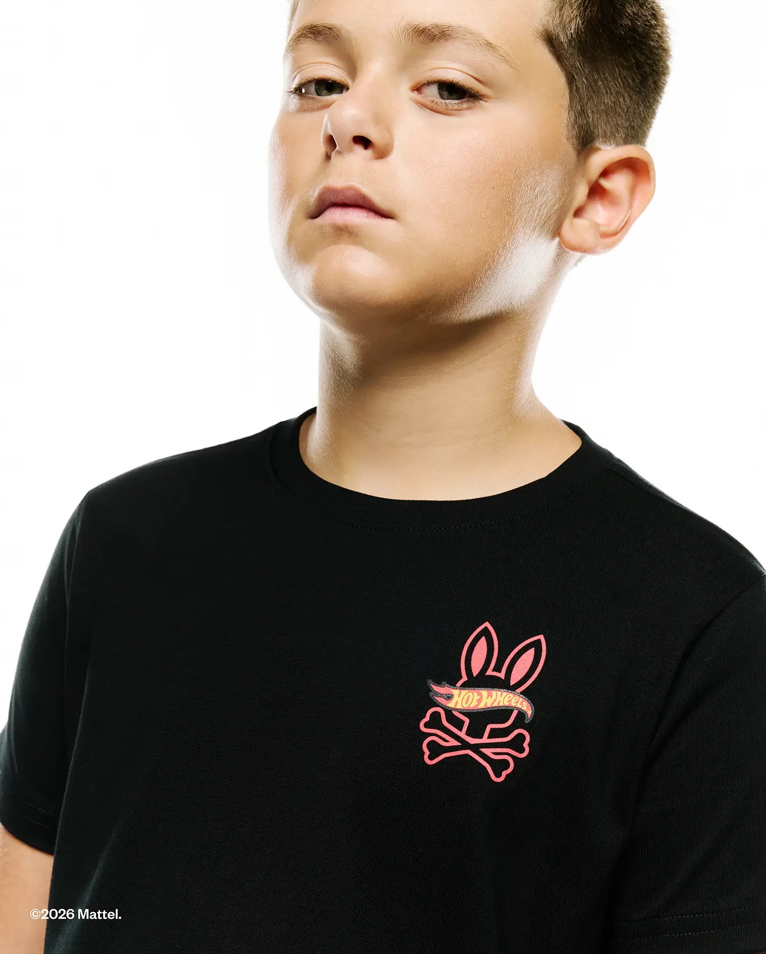 Psycho Bunny Kids Tees Hot Wheels Kid's Back Graphic Tee t-shirt nera