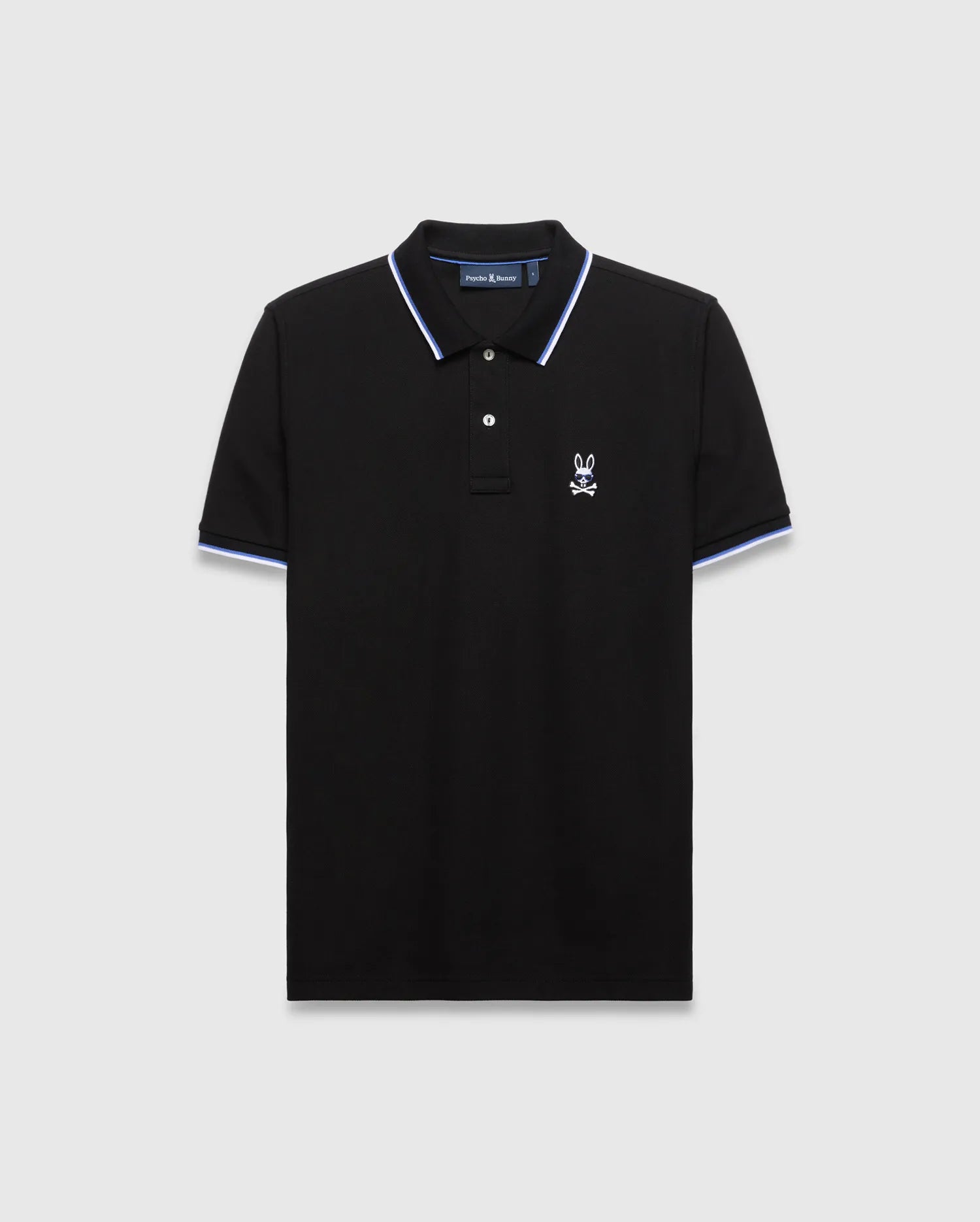 Psycho Bunny Big & Tall Sunny Pique Polo BT0100030 polo nera in piqué
