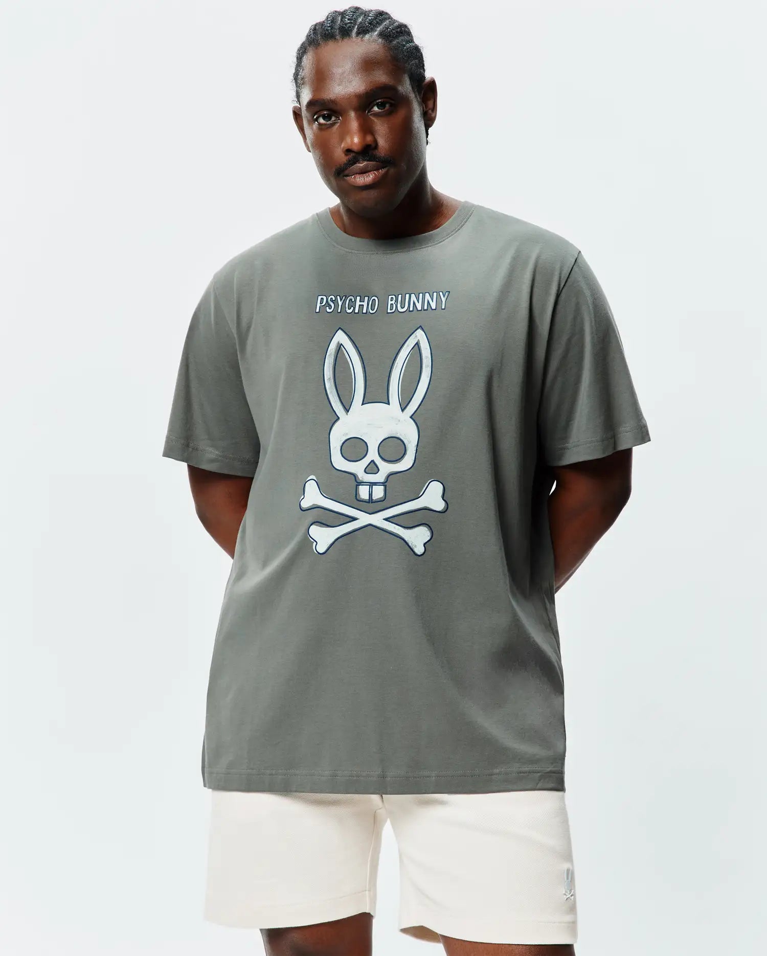 Psycho Bunny Big & Tall Adler Graphic Tee maglietta verde cotone Pima