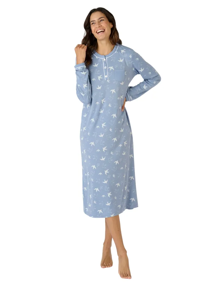 Damart Homewear Camicia da notte Thermolactyl in maglia interlock XS