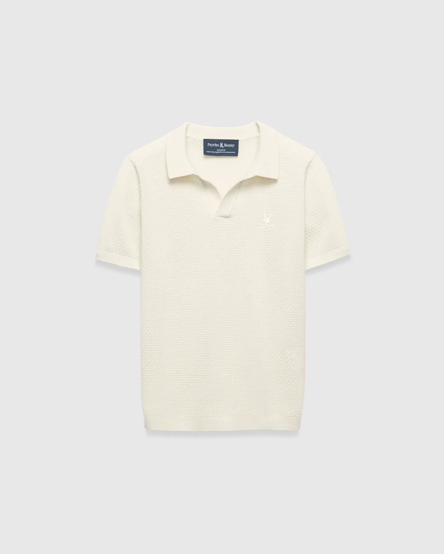 Psycho Bunny Kids Polo Shirts Devon Knit Polo KT0100093 polo bianca bambini cotone