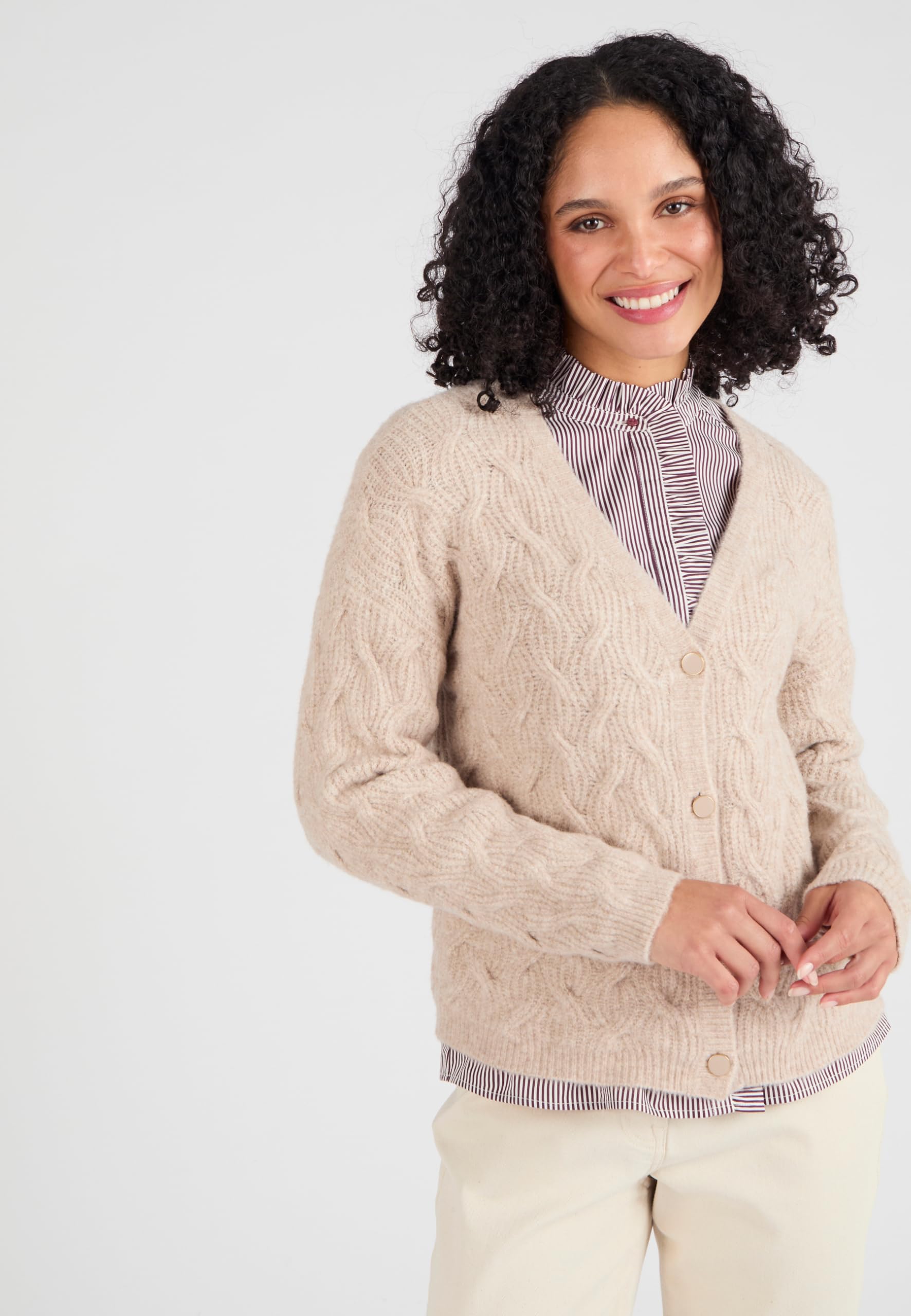 Damart Thermolactyl Gilet Twisted donna marrone mélange 34/36